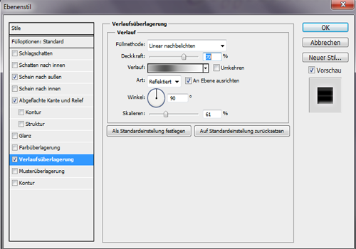 Ebenstil Verlaufüberlagerung Schritt6